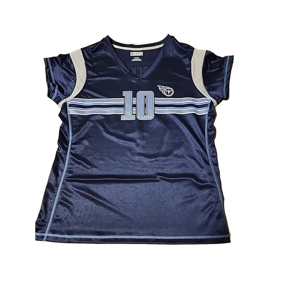NWT Women's NFL Jersey Tennessee Titans #10 Jake Locker Navy XL - Picture 1 of 4